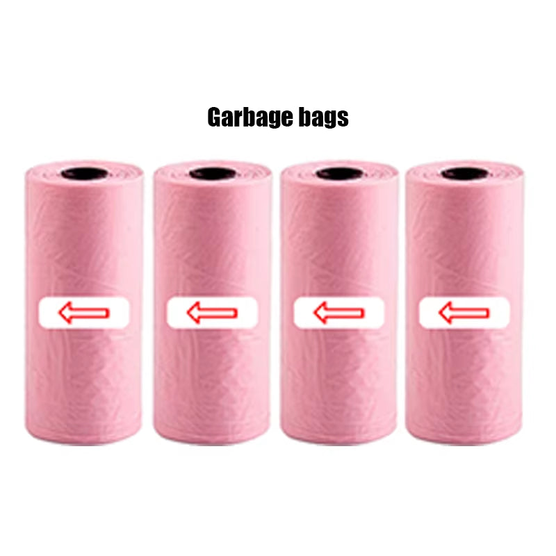 1L Car Interior Storage Box Trash Can with 4 Rolls (60Pcs)