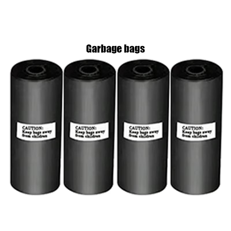 1L Car Interior Storage Box Trash Can with 4 Rolls (60Pcs)