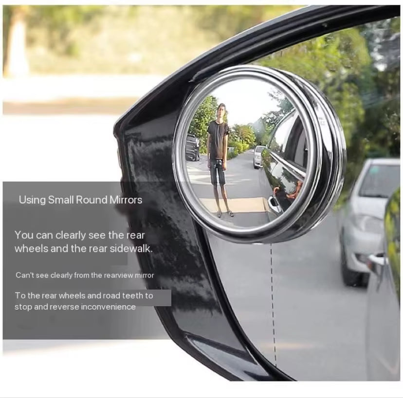 Enhance Your Driving Safety with 2Pcs 360 Degree Adjustable Blind Spot Mirrors - Perfect for Car Reversing!